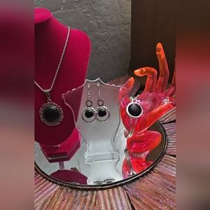 Semi precious stone Jewellery Set, earrings, bracelet, necklace